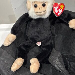 Ty Beanie Babies Collection Monkey Plush - Black and Cream